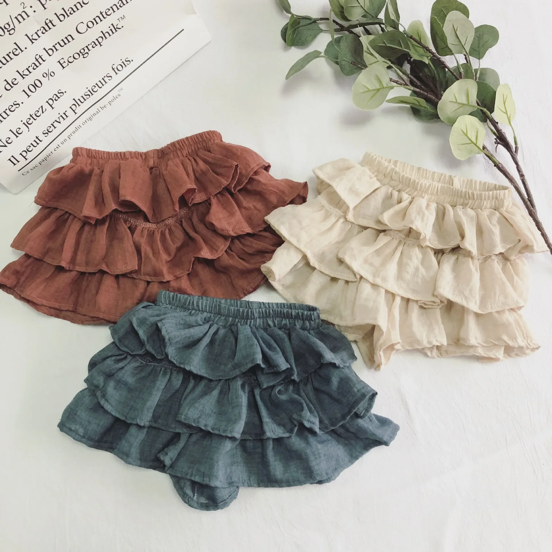 HoneyCherry New Skirt Shorts Korean Pure Color Thin Cotton Short Pants Girls Toddler Girl Shorts Girls Summer Shorts