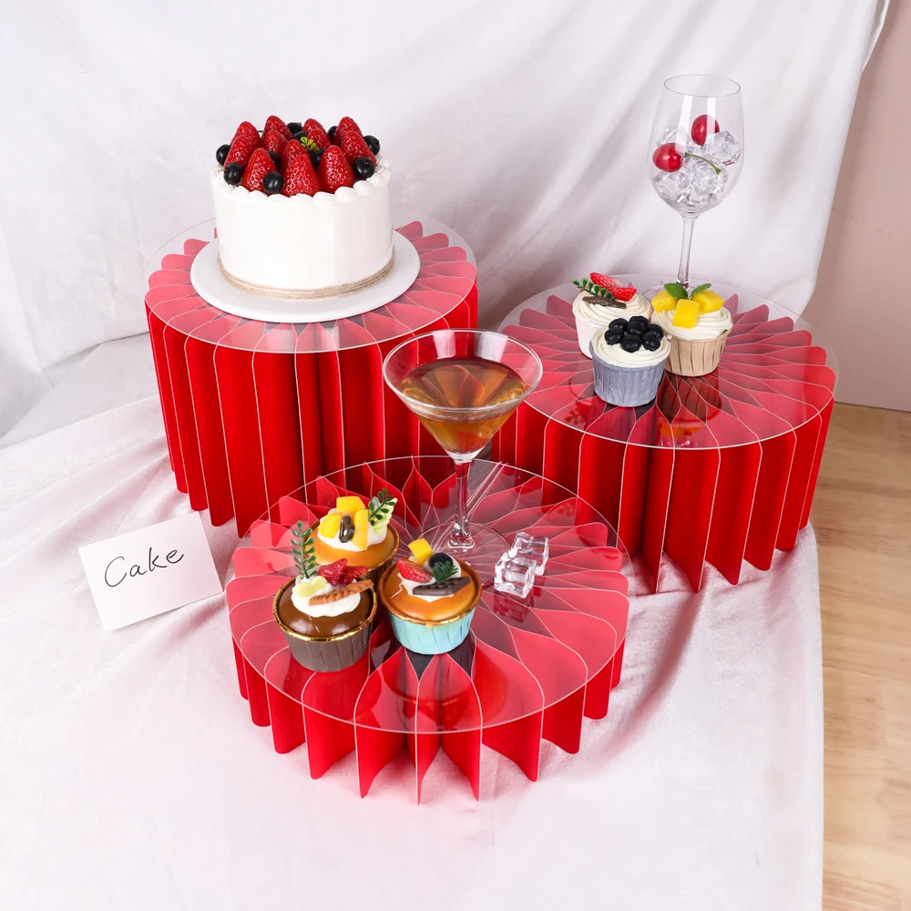 Floor standing column display stand DIY base foldable paper tube home room birthday decoration bride gift party decoration