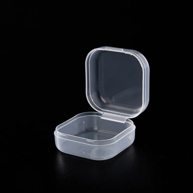 10pcs Mini Plastic Box Rectangular Box Transparent Box Packing Box Storage Box Dustproof Durable Jewelry Storage Case Container