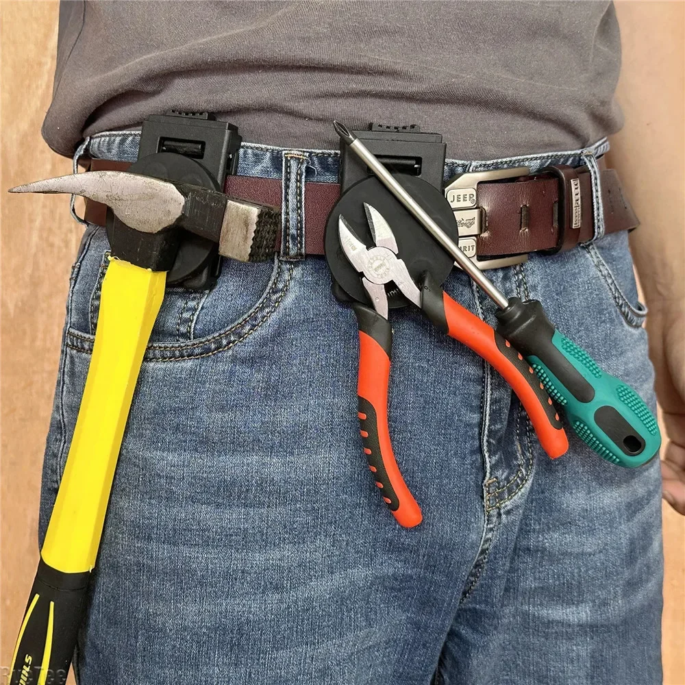 Tool Belt Module Magnetic Master Tool Pouch Belt Clip Accessory Hammer Screwdriver Hands-Free Adjustable Wrench Magnetic Tools