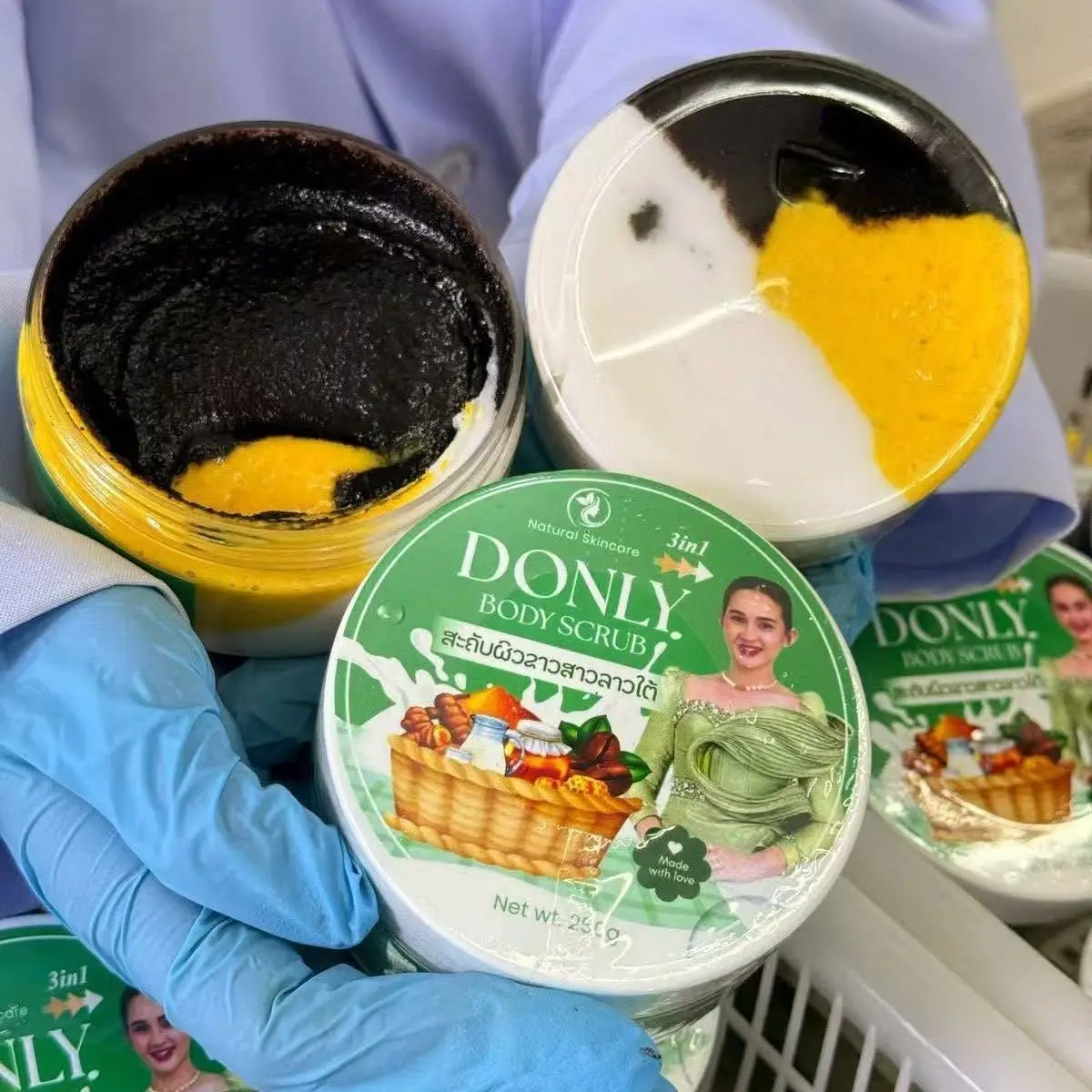 Thai Whitening Body Scrub, Exfoliating & Deep Cleansing for Smooth Skin