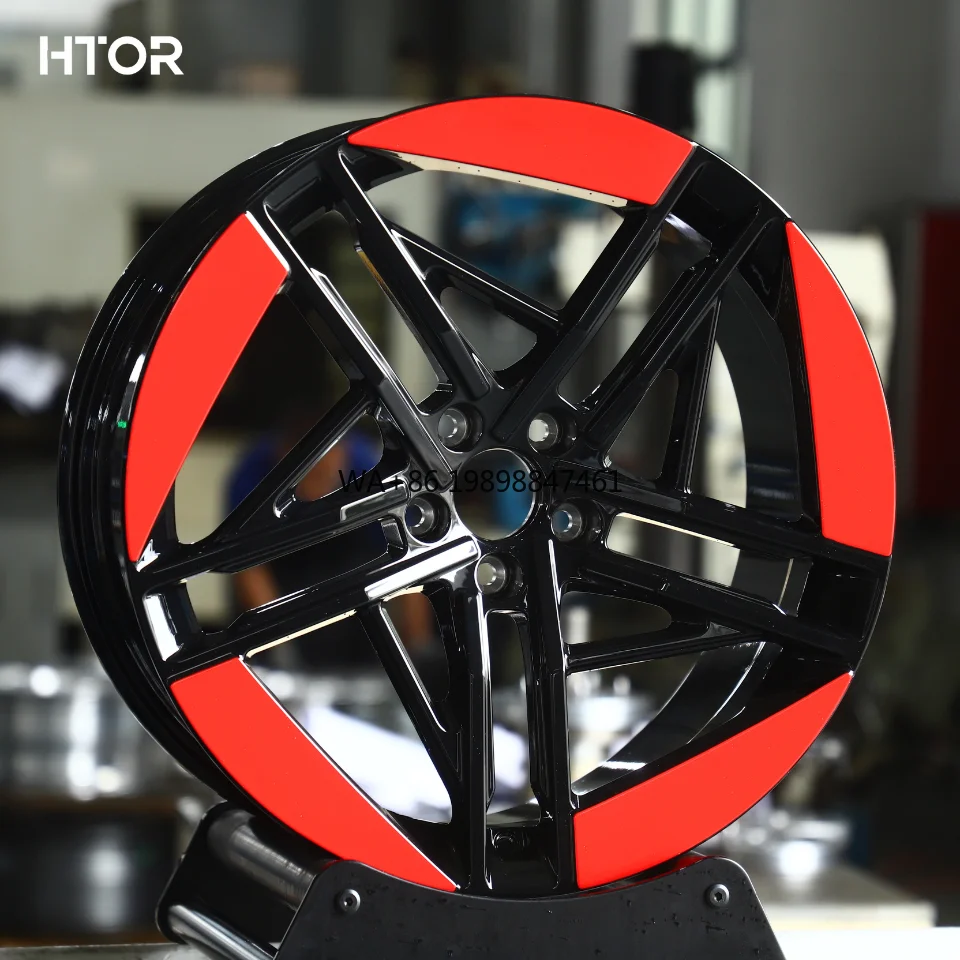 

Новые кованые диски HTOR из алюминиевого сплава, 16-24 дюйма, с многоспицевым дизайном, красно-черные