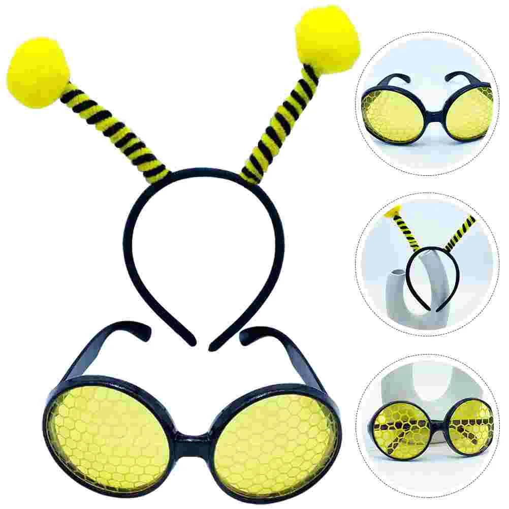 

Bee Headband Glasses Dress up Alien Cosplay Costume Prop Adults Sunglasses Kids