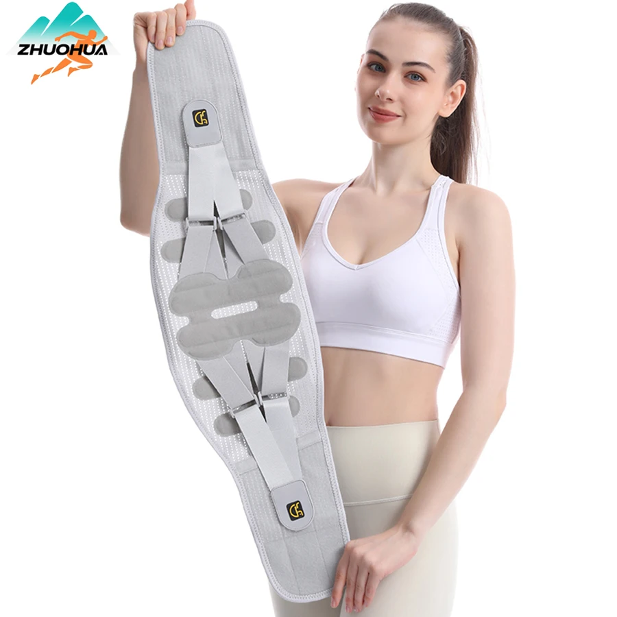 

ZHUOHUA Back Brace Support Belt-Lumbar for Back Pain,Sciatica,Scoliosis,Herniated Disc Adjustable Straps with 3 Pads for Adults