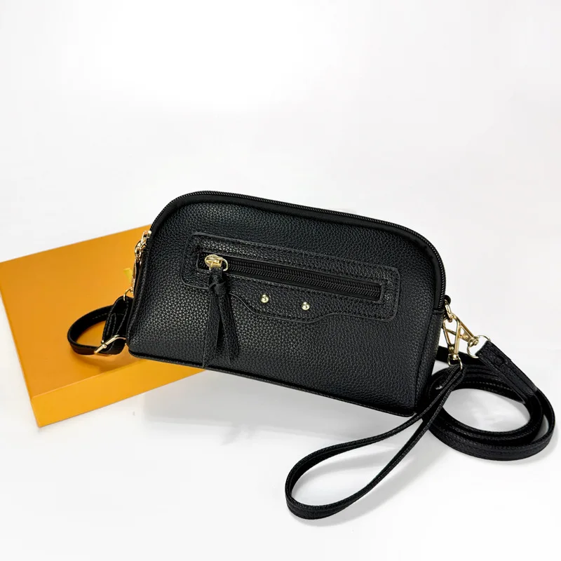 حقيبة أنيقة فاخرة للنساء 2025 حقائب ذات علامة تجارية جديدة حقيبة يد نسائية عالية الجودة حقيبة كتف البقرة العصرية #1