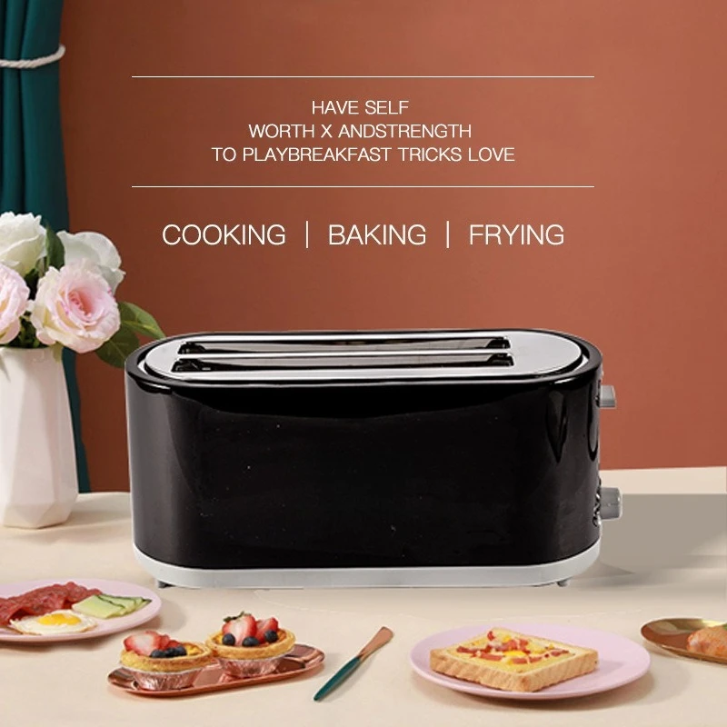 

1400W Electric Toaster 4 Slice Bread Maker Automatic Breakfast Toaster Machine for Home Kitchen