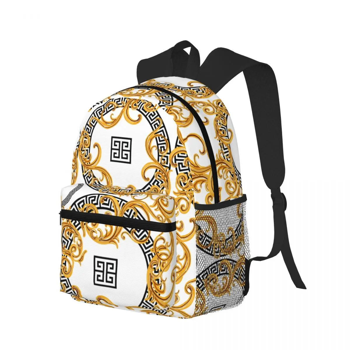 Modern Baroque Laptop Bookbag Computer Bag Hiking Travel Daypack for Women Men