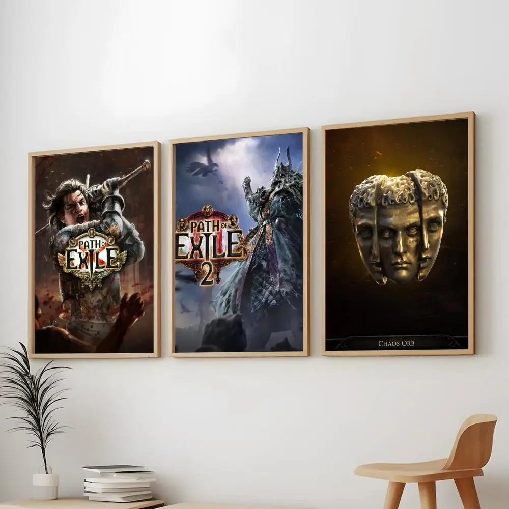 Game P-Path of Exile 2 dark fantasy Painting Calligraphy Modern Aesthetic Wall Art Print Trendy Bedroom Home Decor Gift