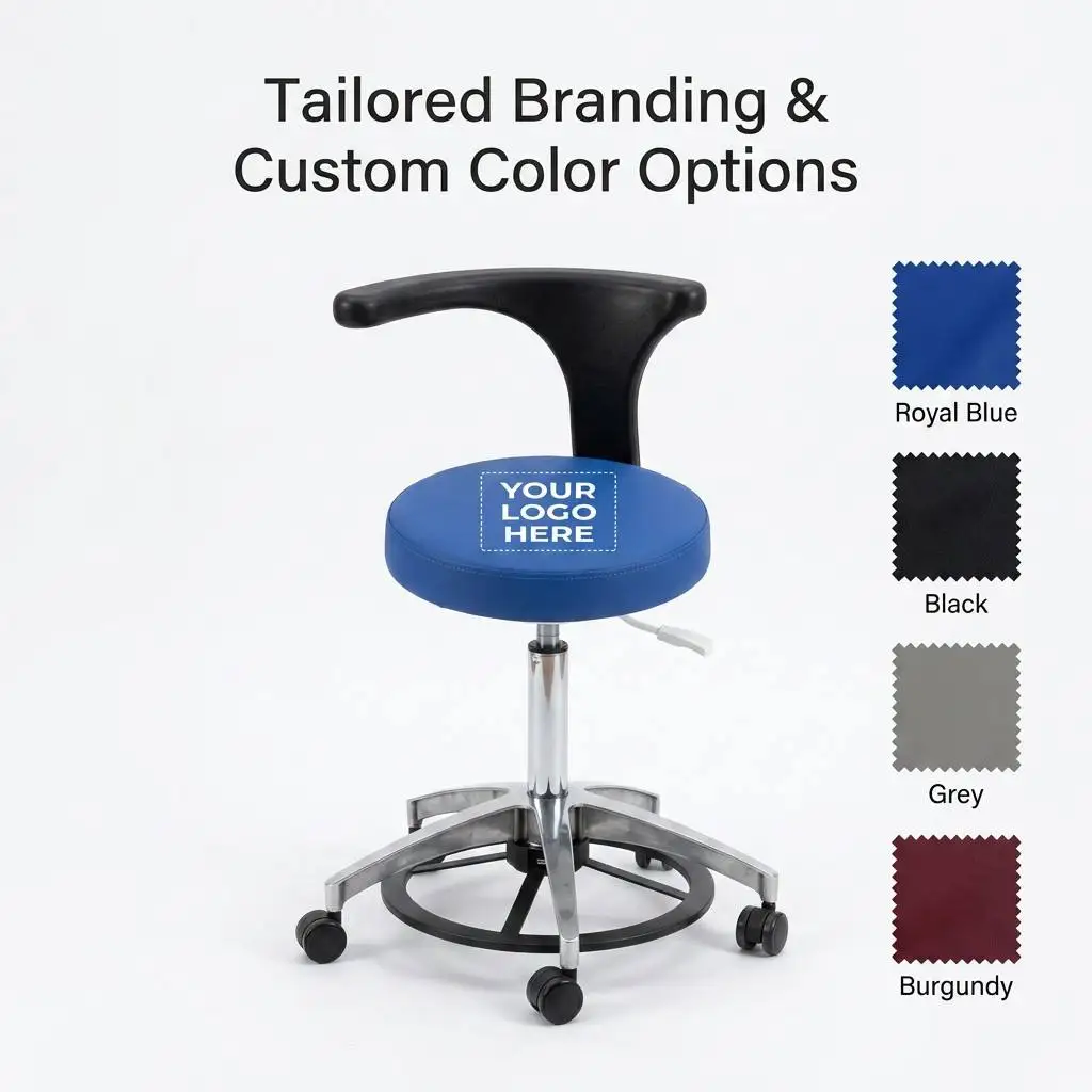 Professional Modern Adjustable Dental Treatment Chair Dental Clinic Hospital Chair Stool Armrests PU Leather Options Bedroom Use