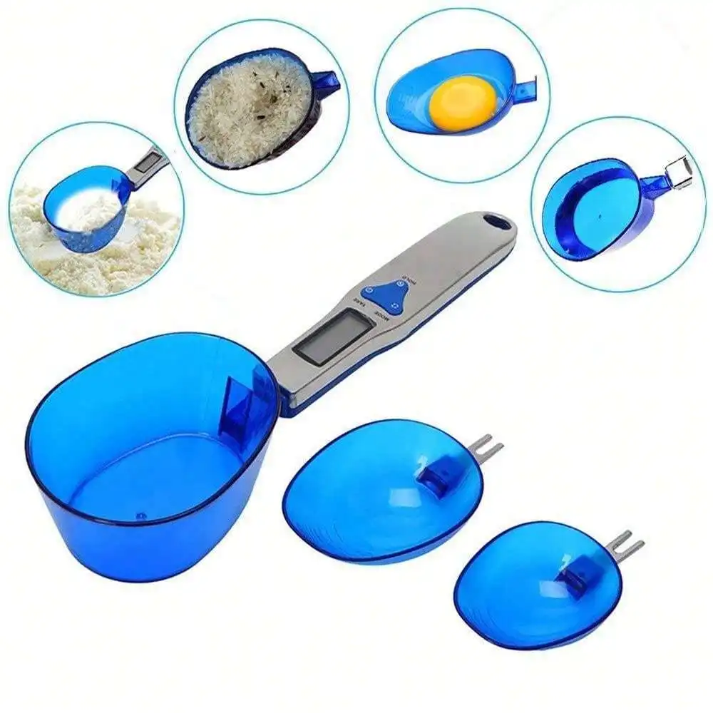 

Electronic Digital Kitchen Scale With 3 Measuring Spoons Food Scale For Portioning Milk Flour Spices Medicine 300gram/0.1gram