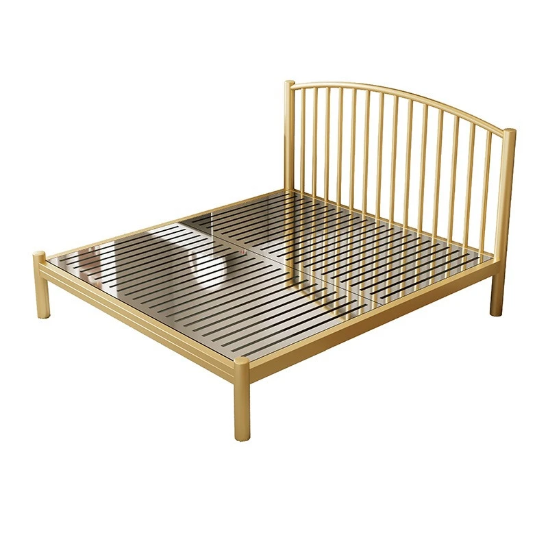 

Thickened and bold stainless steel bed 1.5m 1.8m double bed 1.2m single bed non-wrought iron formaldehyde-free