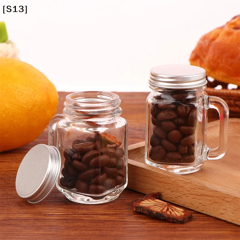 Mini Pote de 40ml para Geleia e Mel, Garrafa Portátil à Prova de Vazamento para Café, Leite, Suco com Tampa, para Casa, Festas, Bar, Vodka e Bebidas Espirituosas