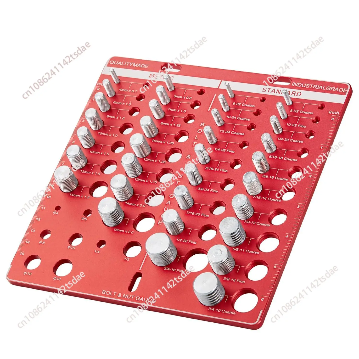 

34 Nut and Bolt Thread Checker Aluminum Alloy Drill Bit Thread Gauge Set Metric Size Precise Screw Thread Gauge Measuring Tool