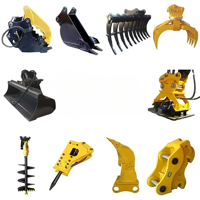 Factory direct supply machinery accessories mini excavator ripper auger hammer attachments for sell with mini excavator