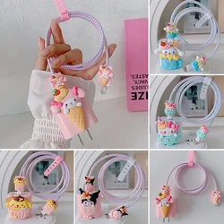 Cute Anime Cable Protector for iPhone / iPad 18W/20W Charger Protector Case Cartoon Cable Management Phone Wire Cord Organizers