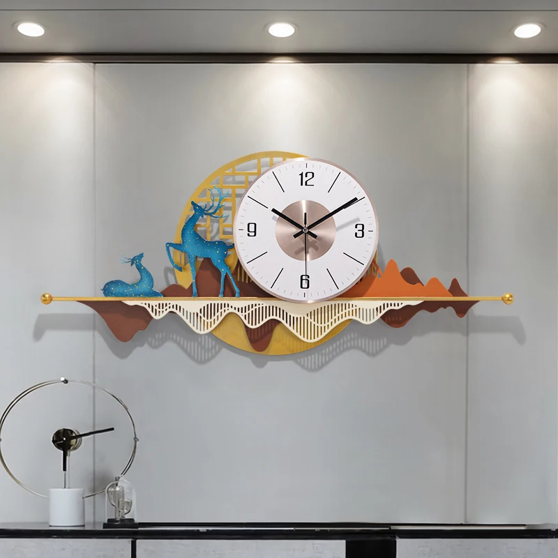 Luxury Fashion Wall Clock Modern Design Living Room Home Simple Wall Watch Mute Farmhouse Decor Kitchen Vintage Clocks Metal