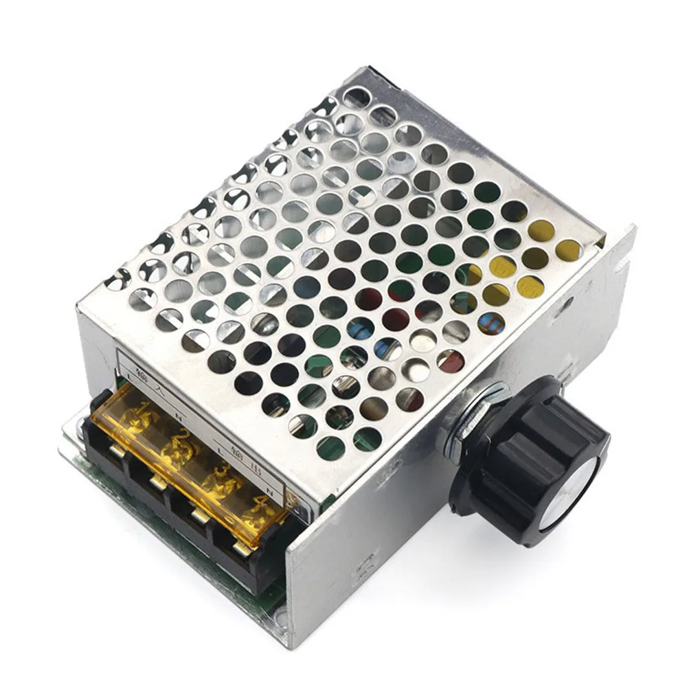 

AC 110V-220V 4000W High Power Thyristor SCR Adjustable Motor Speed Controller Dimmers Voltage Regulator Thermostat