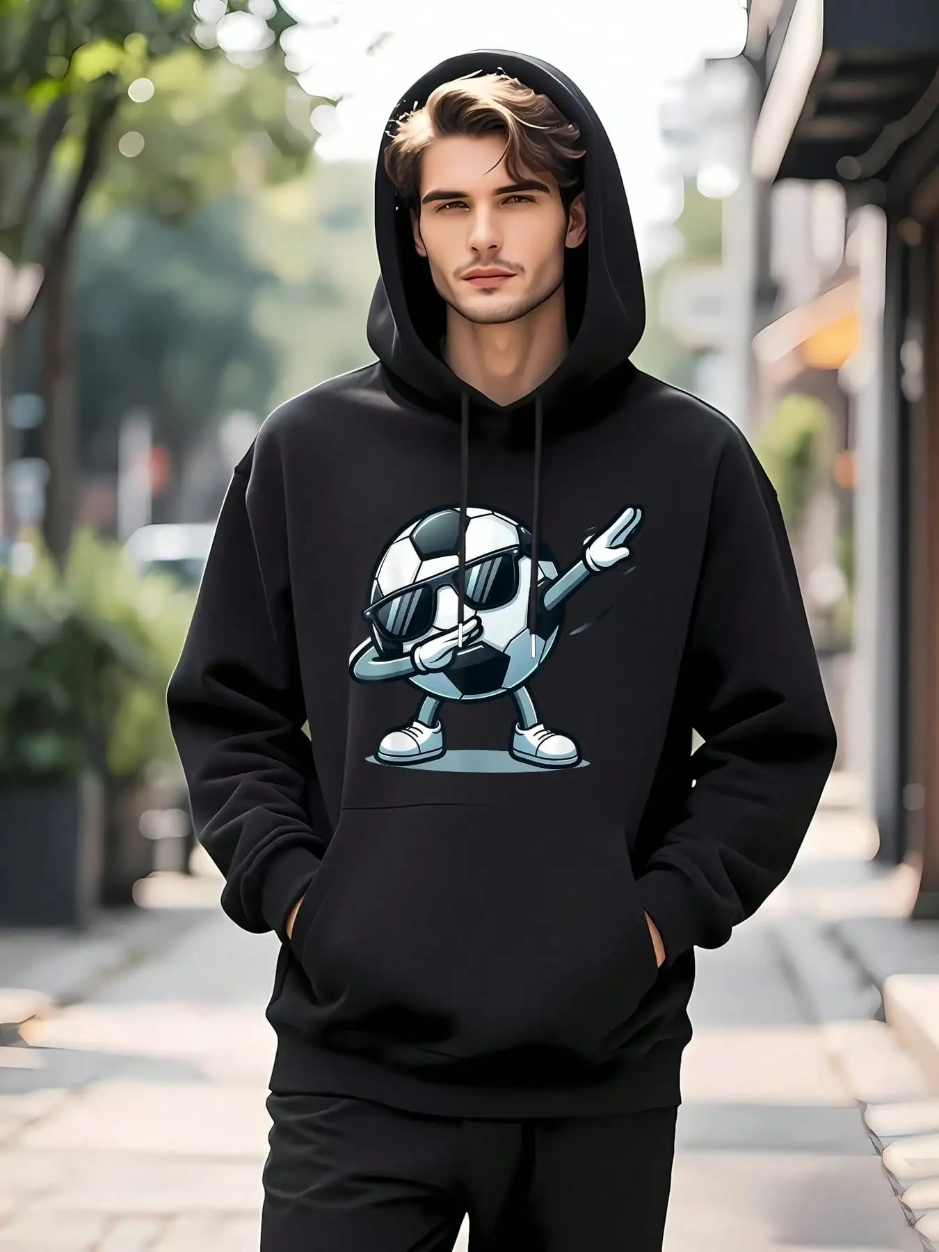 

Dabbing Soccer Ball Hoodie – Funny Dabbing Soccer Ball Design For Boys Men Women Sports Players Great For Casual Wear