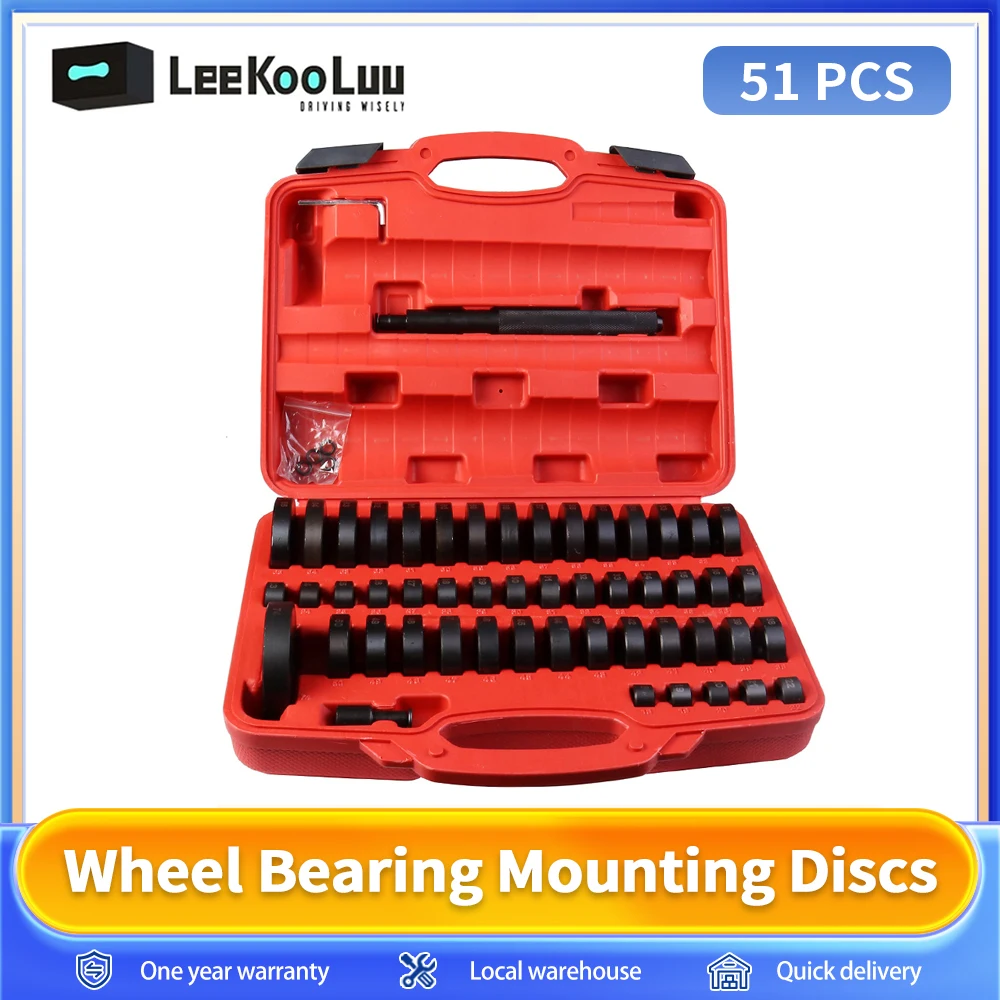 Leekooluu 51 pezzi set di strumenti per disco di pressione per guarnizione cuscinetto a disco boccola in ferro accessori per auto strumenti di riparazione per officina