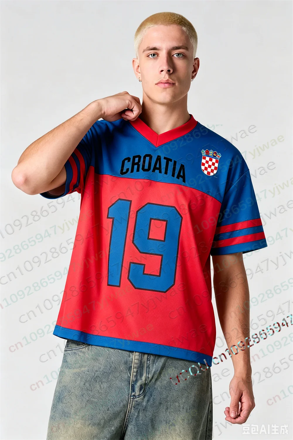 Croatia 1991 Oversize Football Jersey Men'S Fashion Street Wear Short Sleeve Y2k Top Summer Men'S And Women'S T-Shirts