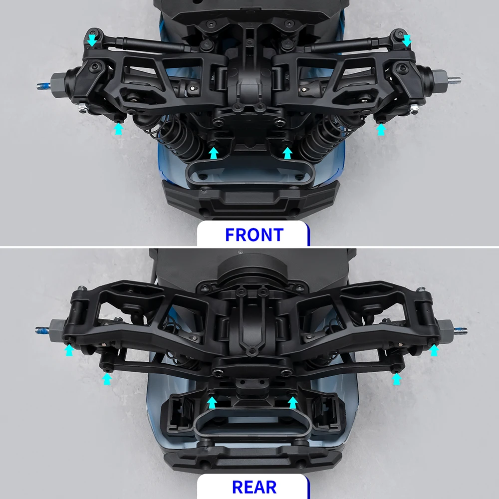 

YEAHRUN 4Pcs Aluminum Alloy 2.2inch Beadlock Wheel Rim Hubs for 1/10 Axial Wraith SCX10 TRX4 TRX6 D90 Upgrade Parts