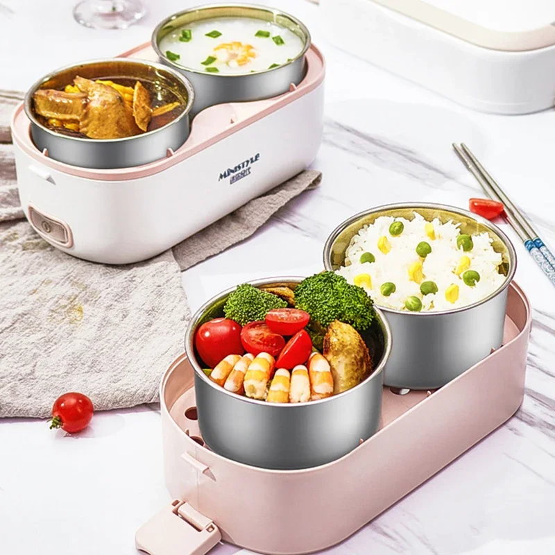 Multifunctional Electric Lunch Box Food Warmer - Automatic Rice Cooking, Soup Heating, Food Storage Container Kitchen Tools