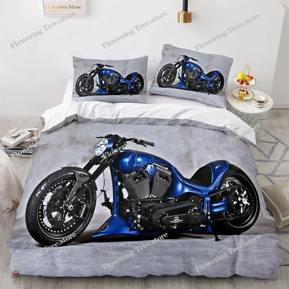 

Комплект постельного белья с 3D-принтом «Мотоцикл» для мальчиков и девочек, размеры Twin, Queen, King, пододеяльник, наволочка, домашний текстиль для взрослых
