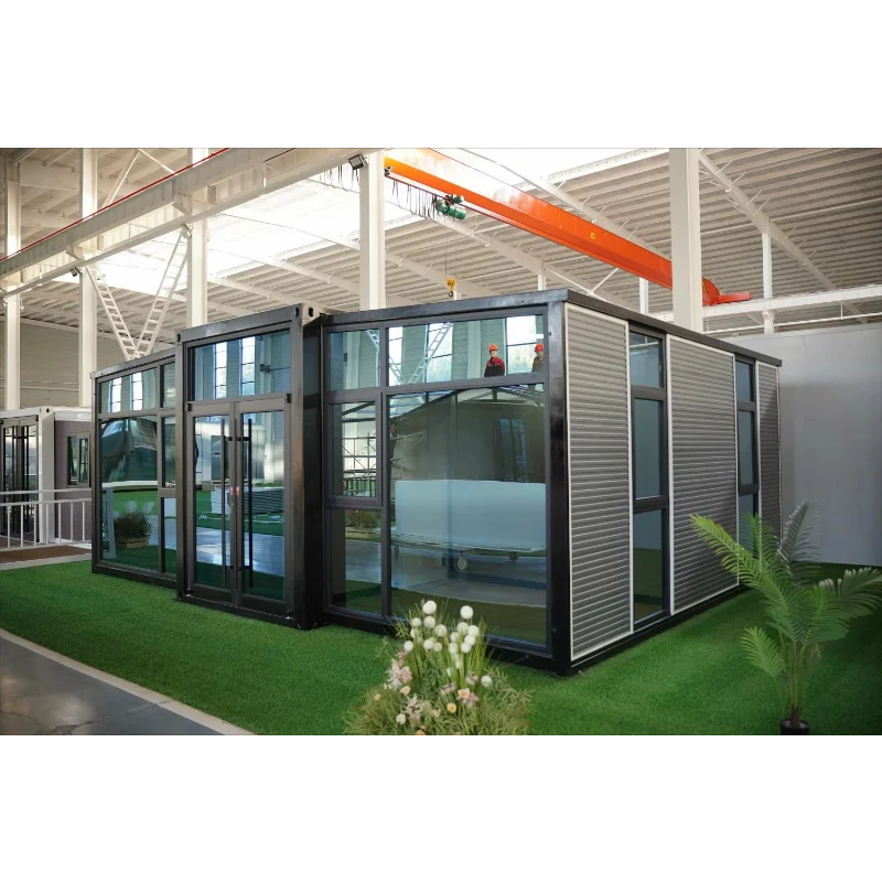 Expandable Container House Luxury Prefab Folding 3 Bedroom Tiny Home Mobile House 3 Bedrooms Foldable Portable Container House