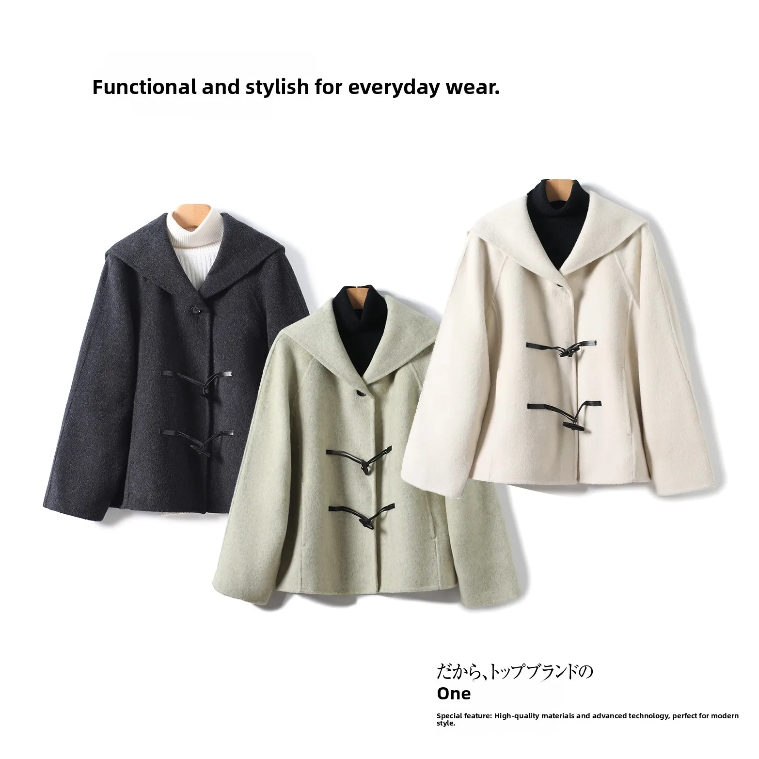 

Шерстяное двубортное пальто с воротником-стойкой, миниатюрное, осенне-зимнее, новая модель, в университетском стиле