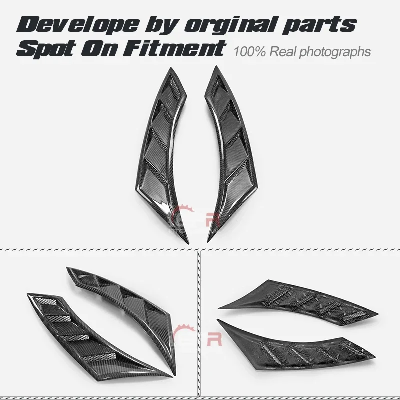 

For Honda 16-18 10th Gen Civic FC EPA Style Carbon Fiber Front Fender Mudguards Air Vent Scoop (Also fit FK7/8)