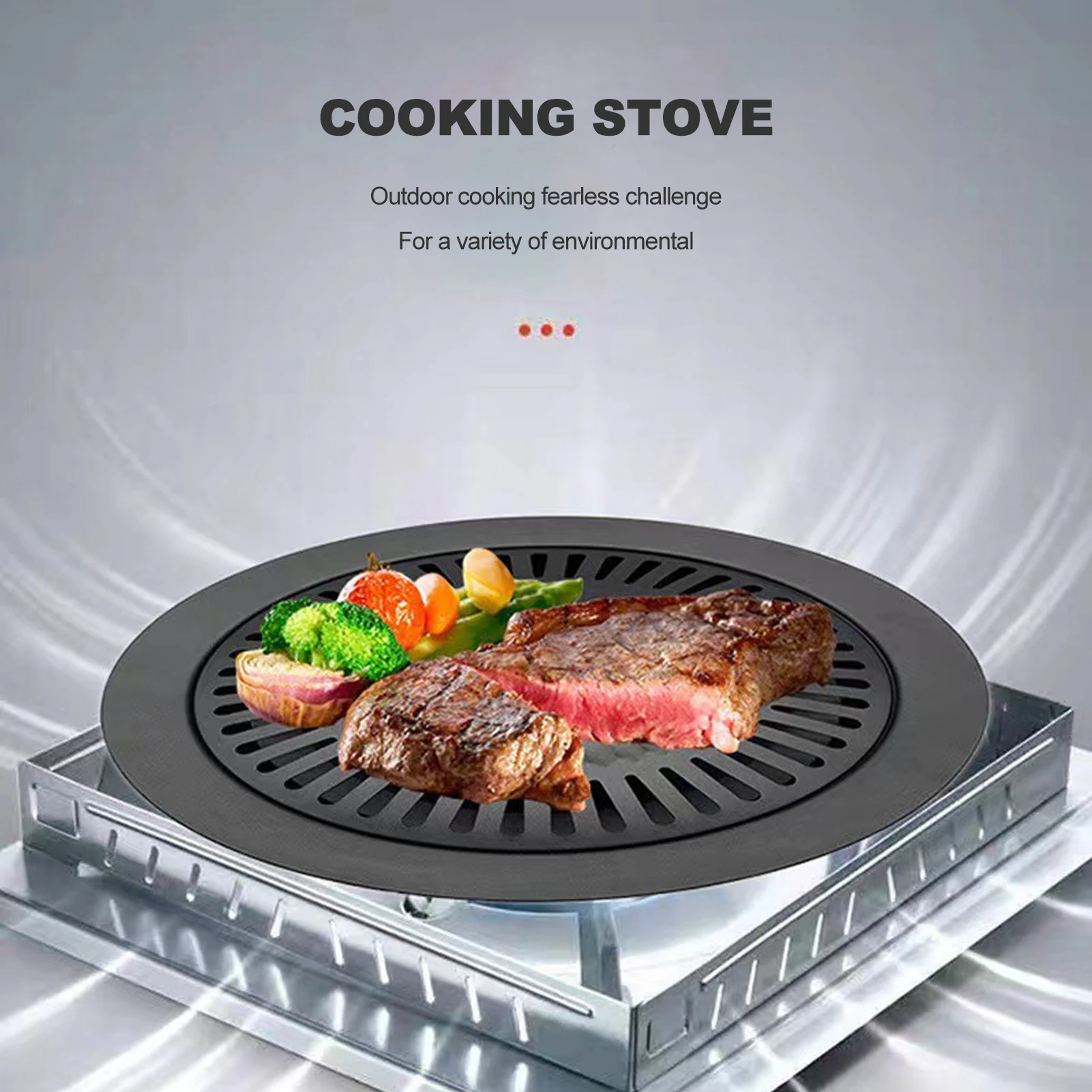 Korean BBQ Grill Pan Non-Stick Smokeless Stovetop BBQ Grill Plate for Indoor Outdoor Barbecue Oven BBQ Tools