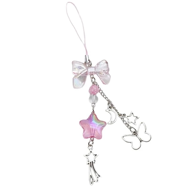 

Phone Charm Aesthetic Butterfly Star Phone Chain Lanyard Bowknot Keychain