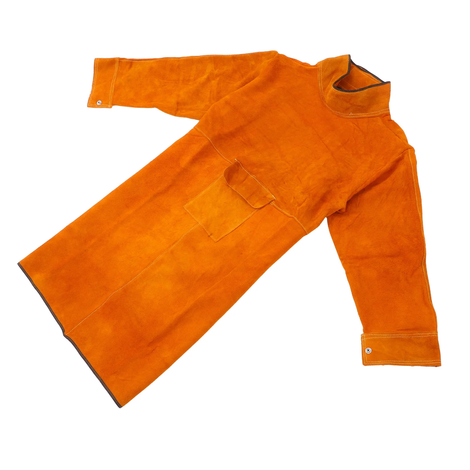 Saldatura Grembiule in pelle di vacchetta Isolamento termico Attrezzatura di sicurezza per saldatura ignifuga Cinghie in nylon regolabili Garage