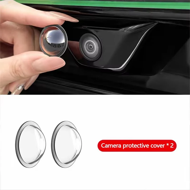 2pcs Car Camera Protective Cover Reverse Camera Lens Guard Dustproof Anti-scratch 360° Protective Film Car Exterior Accessories