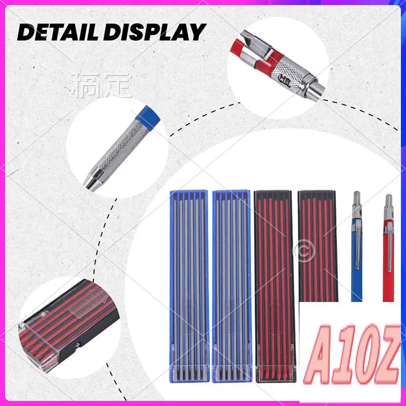 0Z-2 Soldering Pens With 48 Refills Mechanical Pencil Metal Welding Markers For Pipe Welder Structure Woodworking