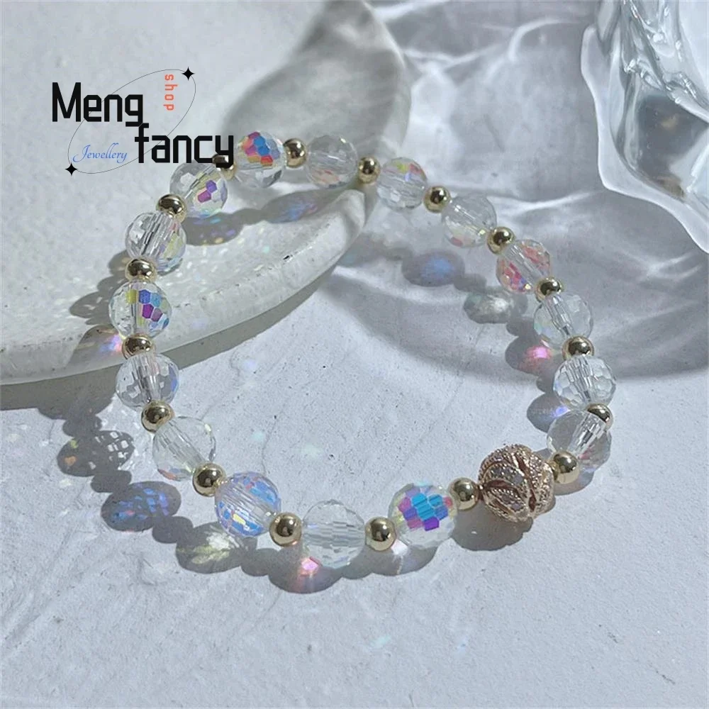 New student bracelet female simple fashion super flash crystal bracelet spring/summer micro inlaid road pass hand jewelry