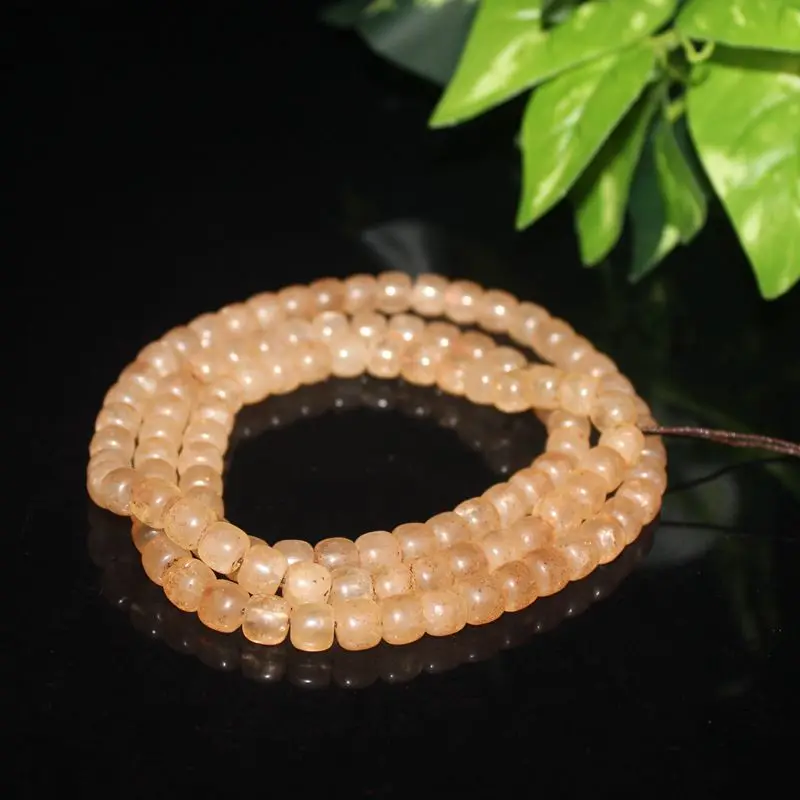 , Vintage Buddhist , Antique Beads, Old White Abacus Bead Necklace Accessories