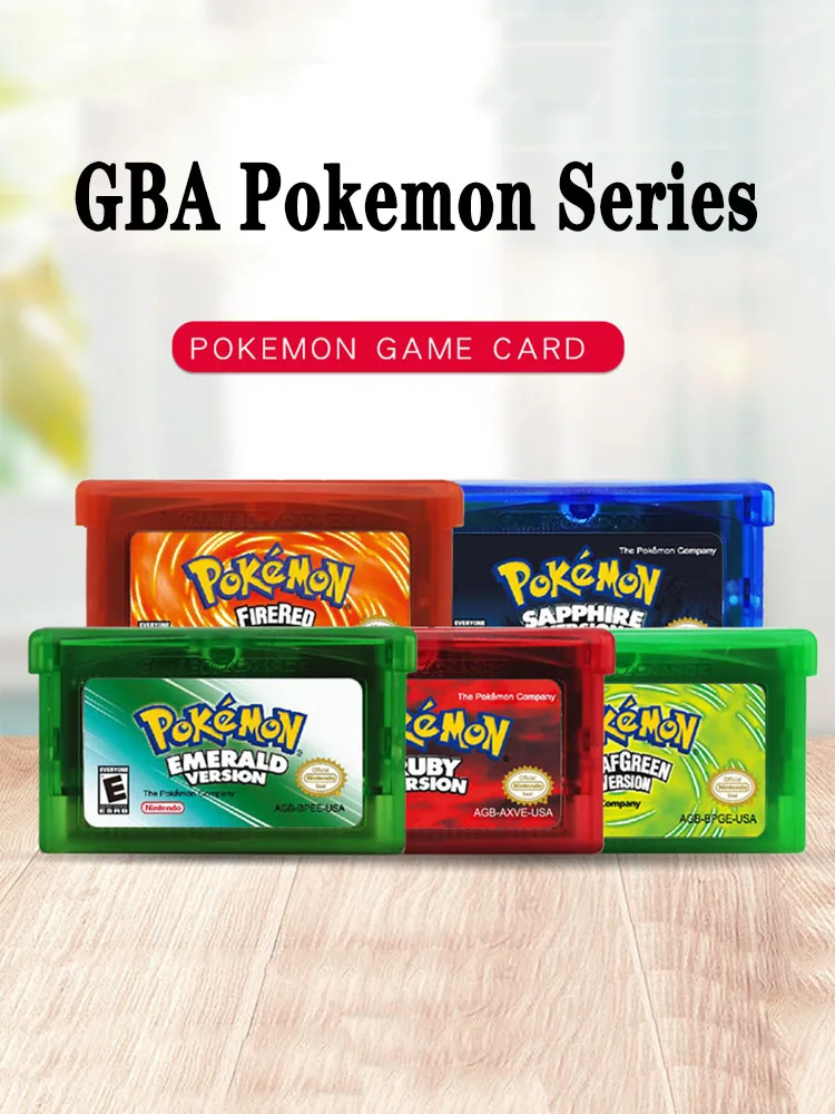 Pokemon GBA-serie 32-bit videogamecartridge Consolekaart Pokemon Emerald FireRed LeafGreen Ruby Sapphire Meertalig - afbeelding 2
