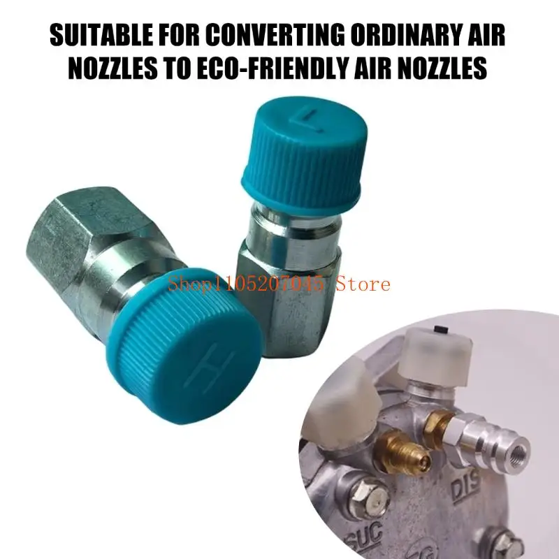37cd High Pressure R134a Coolant Adapter Valves with Dust Proof Cover Simple Installation for Car 508 Compressor System