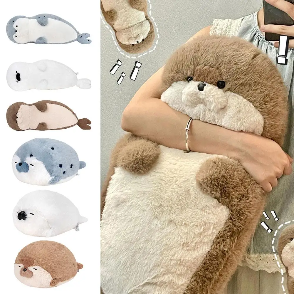 

Cute Plush Seal Otter Toy Soft Pillow Lifelike Stuffed Marine Life Sea Otter Soft Doll Simulation Seal Cushion Birthday Gifts