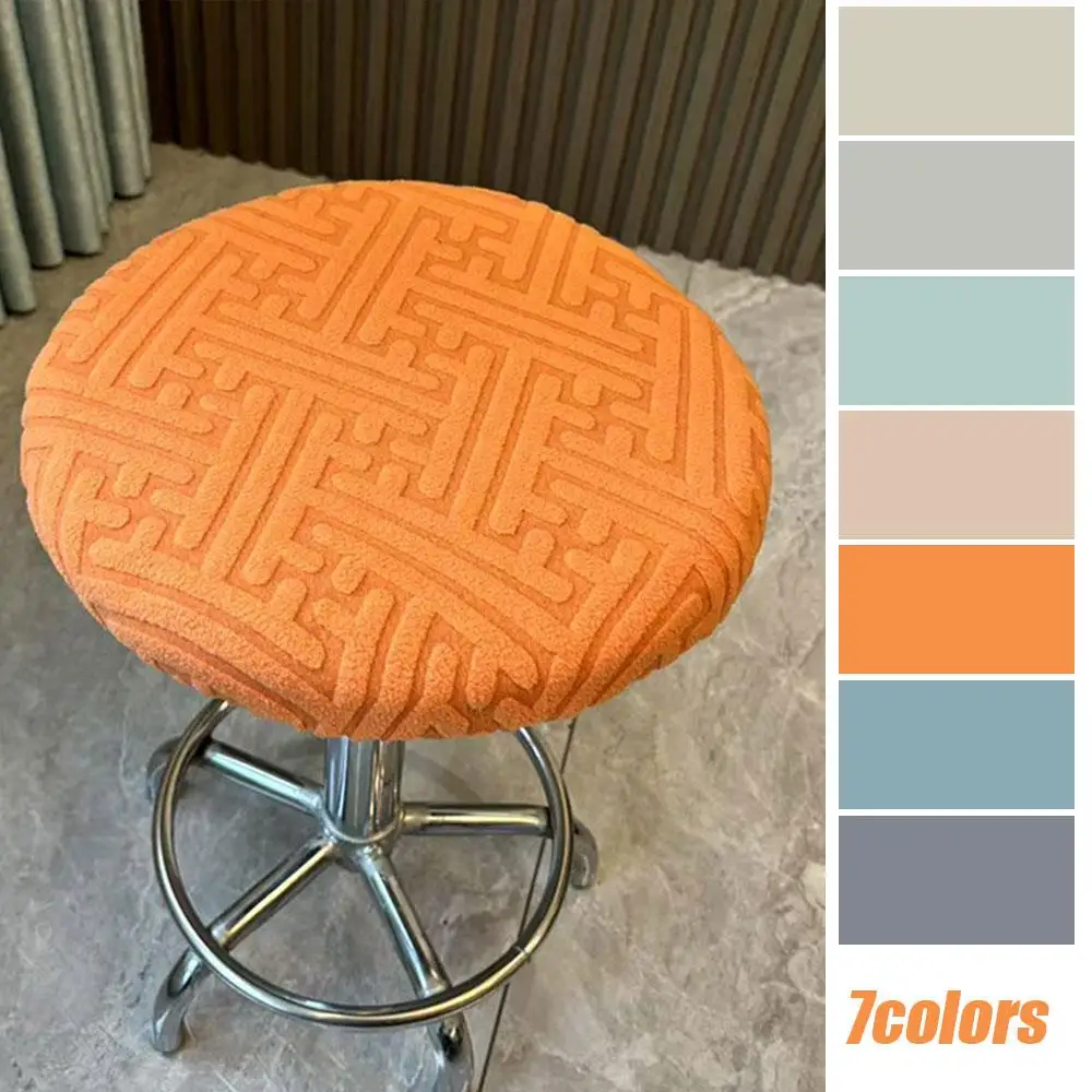 

Seat Slipcover Round Stool Cover Swivel Chair Cover Seat Cover Breathable Stretch Bar Seat Case For Swivel Chairs or Barstools