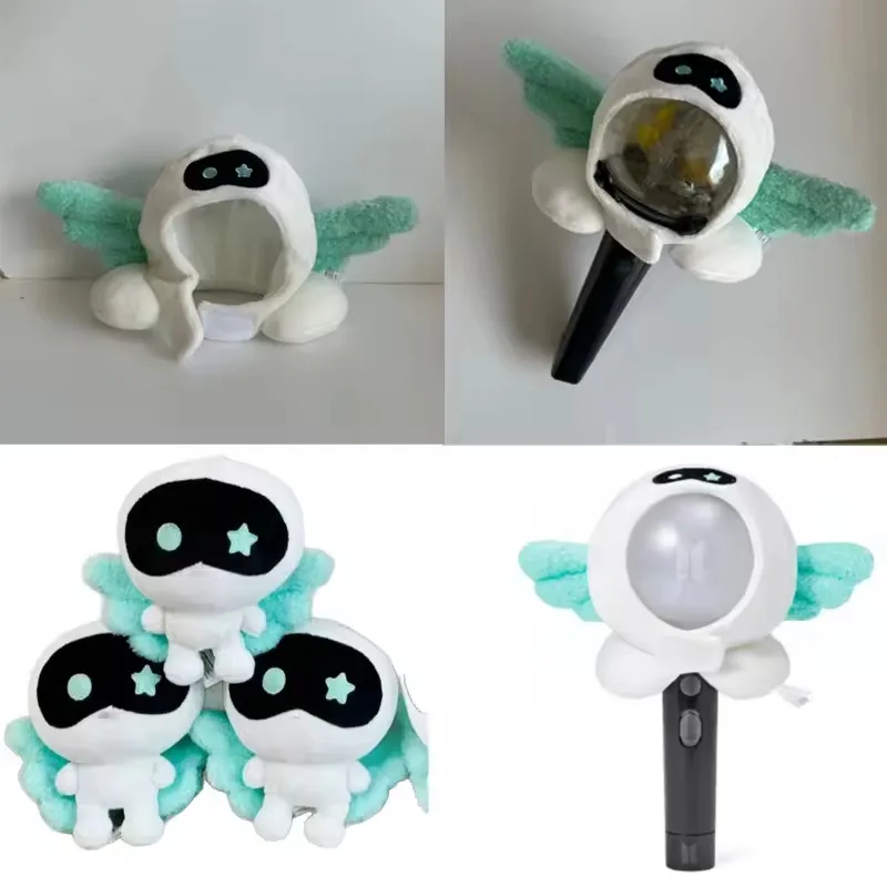 

15cm Cartoon Wootteo Plush Toy Kawaii Soft Stuffed Doll Keychain Bag Pendant JIN Design Astronaut Light Stick Cover Fans Gifts