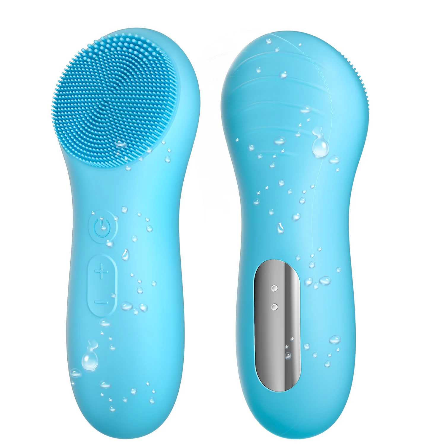 แปรงล้างหน้าไฟฟ้า คุณภาพสูง ผลิตจากซิลิโคน พร้อมระบบทำความร้อนและการสั่นสะเทือนแบบโซนิค สำหรับทำความสะอาดผิวหน้าอย่างล้ำลึก