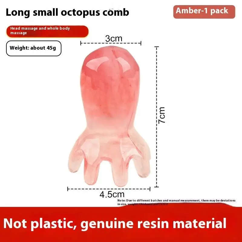 Cartoon Octopus Design Lifelike Resin Body Nose Scalp Meridian Anti-static Acupuncture Therapy Blood Circulation Massage Tool