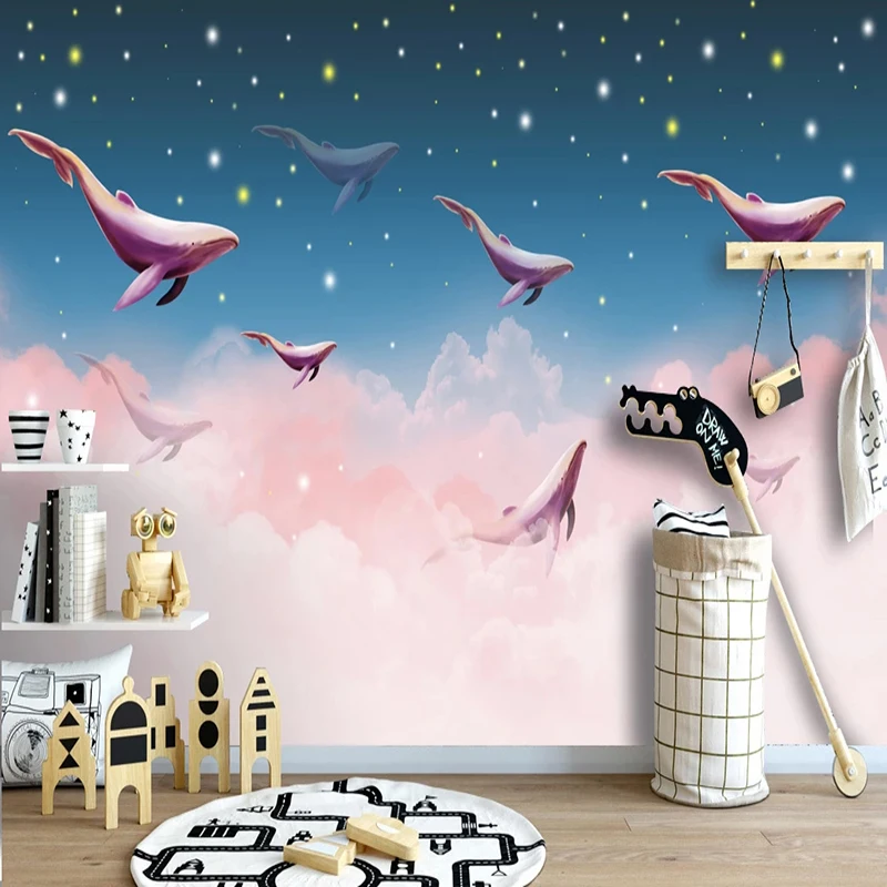 Custom 3D Wallpaper Modern Starry Sky Cartoon Children's Room Background Wall Murals Home Decor Wall Covering Backdrop Fresco