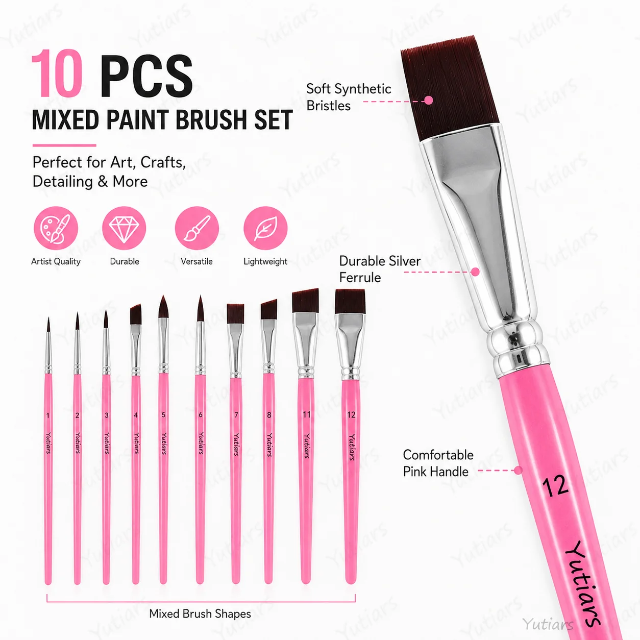 Набор из 10 розовых кистей для – обзор и цена Beauty Makeup Drawing