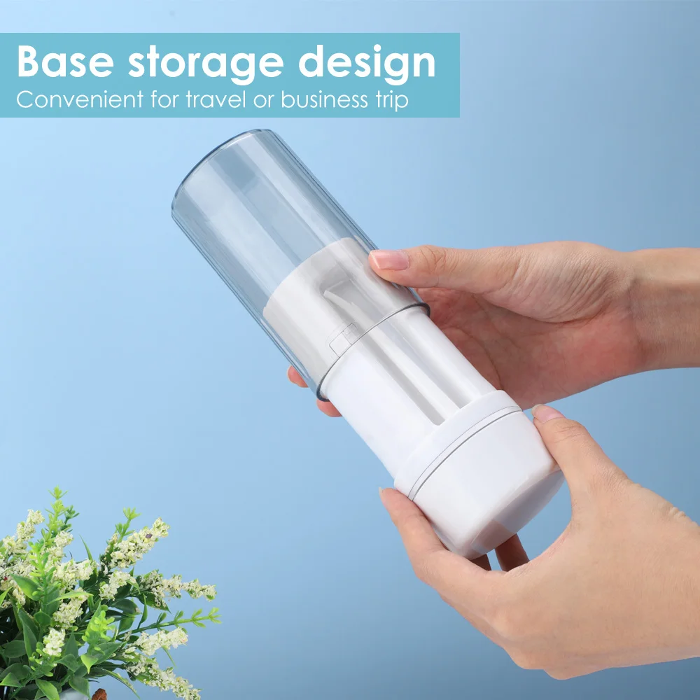 Kabelloser Wasserflosser, tragbarer Munddusche mit 3 Modi & 4 Düsenspitzen, 230ml USB-aufladbar für die Zahnreinigung auf Reisen – Detail 13