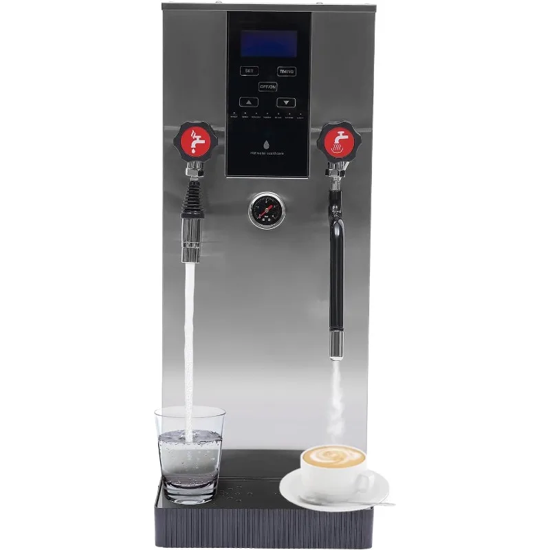 Commercial Milk Frother 110V Steam Milk Bubble Machine Stainless Steel Large Electric Milk Foam Maker Steam Espresso Machine