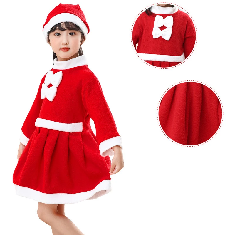 Christmas Baby Clothes Kids Santa Claus Cosplay Costume Boys Long Sleeve Clothes Toddler Girls Dress Cute Infant Winter Outwear