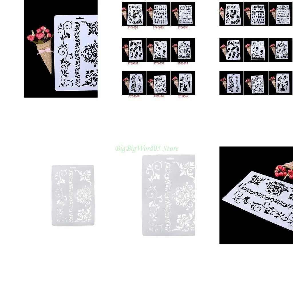 

24TE Layering Stencils Album Scrapbooking Drawing Painting Template Paper DIY Mould